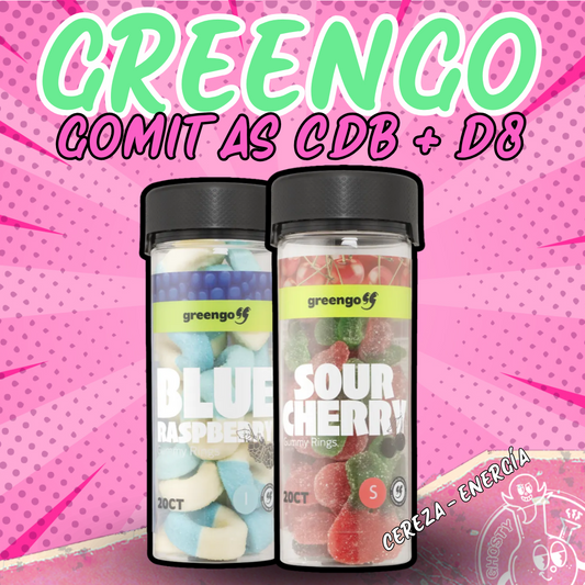 Gomitas Sabor Blue Raspberry – Delta8 + CBD (Indica) 800mg 20pzs