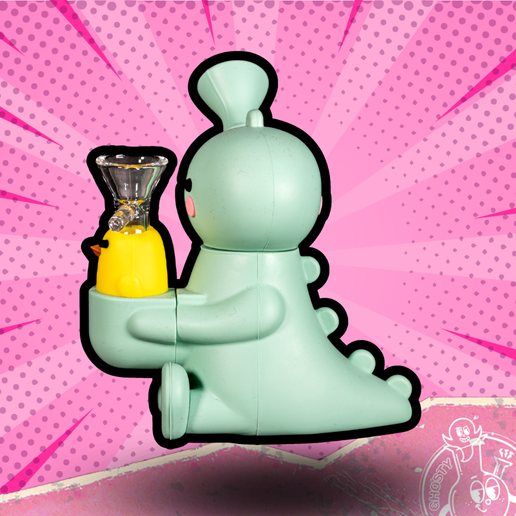 BONG SILICON DINO W/DUCK