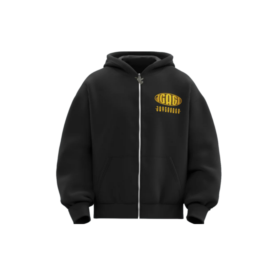 YELLOW ZIP HOODIE